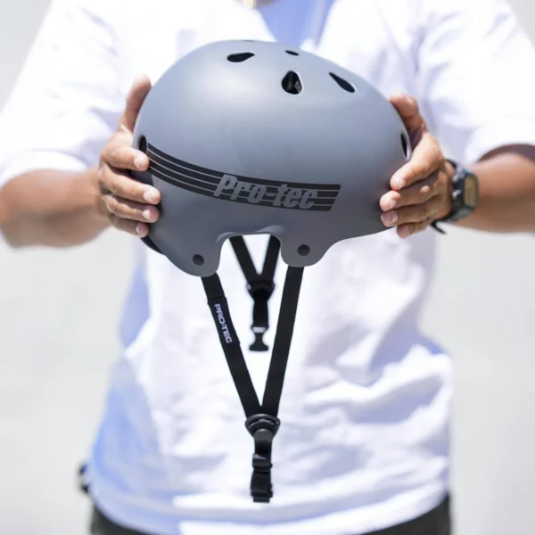 Helmet OLD SCHOOL LOW PRO ASIA FIT HELMET, GRAY MATTE